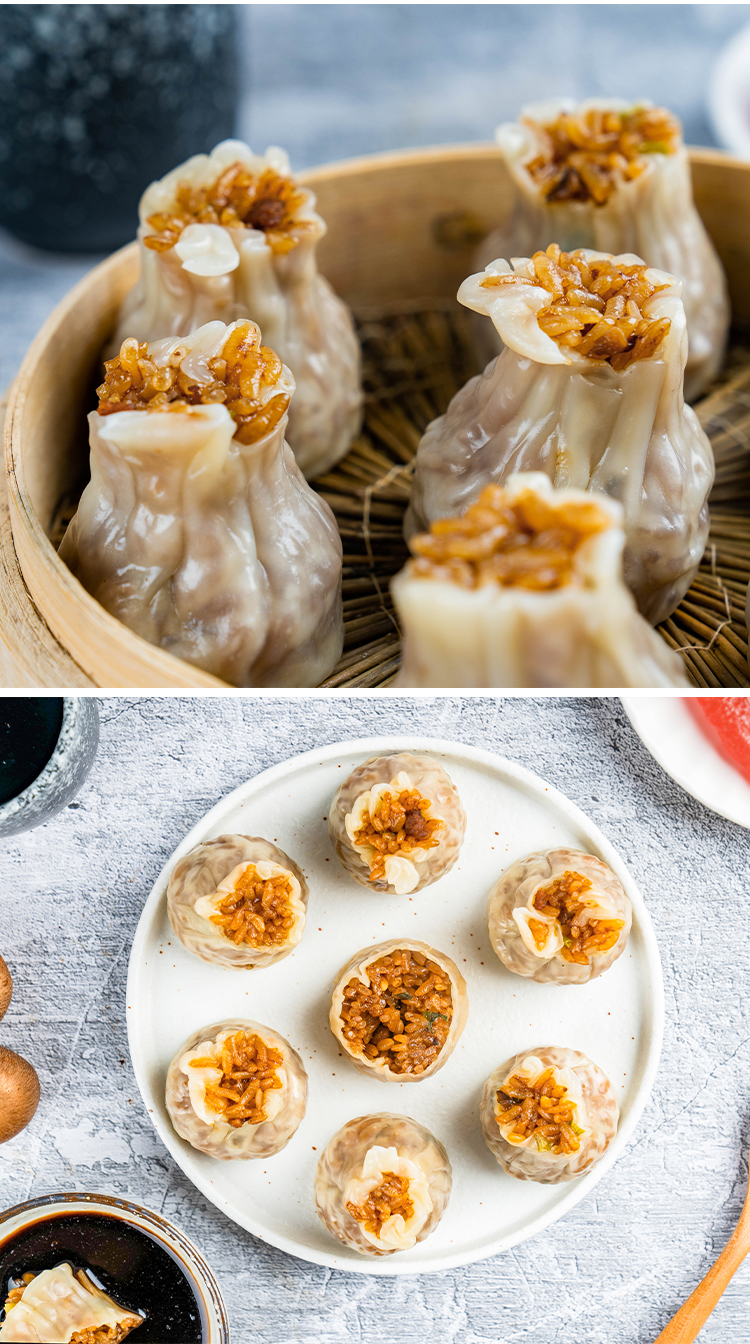 五丰大个香菇猪肉糯米烧麦烧卖早餐冷冻半成品早点广式商用整箱装