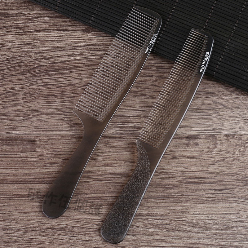 美发店专用理发梳子平头剪发梳发型师推平头梳男女尖尾梳透明灰男发