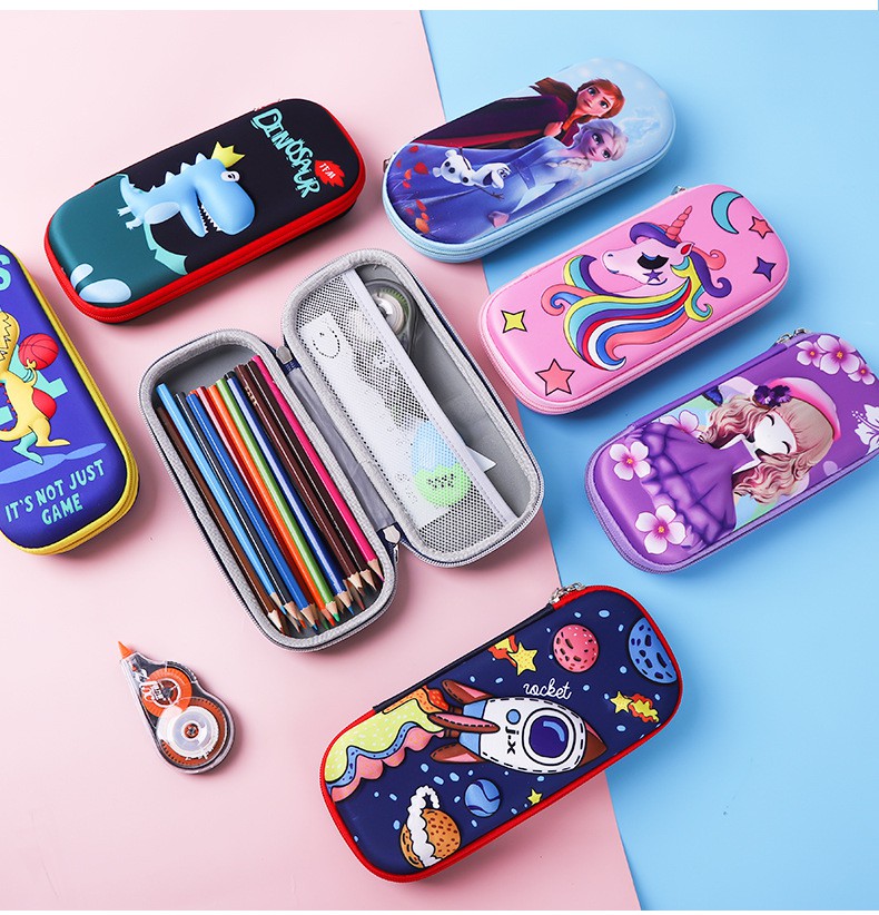 卡通小学生儿童笔袋3d可爱男女生文具盒定制创意笔袋铅笔盒3d星空
