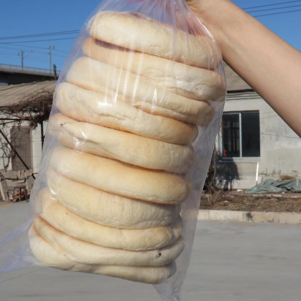 整箱老式大火勺东北特产发面大饼子白糖馅面包手工火烧糕点80g10个