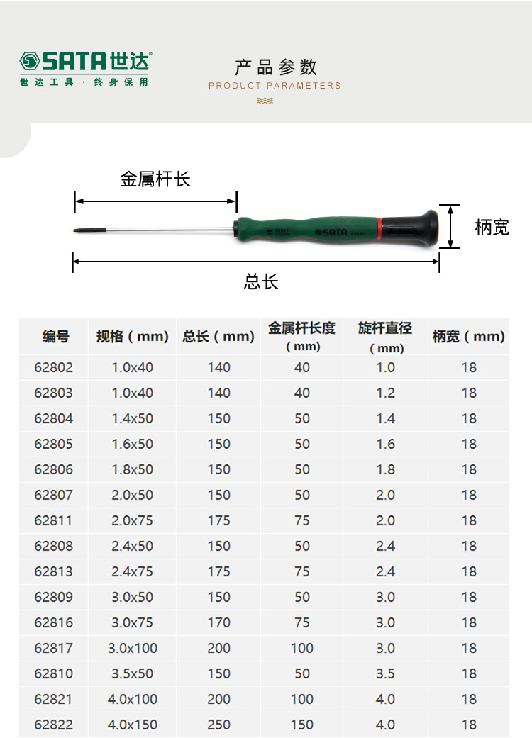 世达螺丝刀套装十字一字微型螺丝刀小一字螺丝刀小平口眼镜螺丝刀