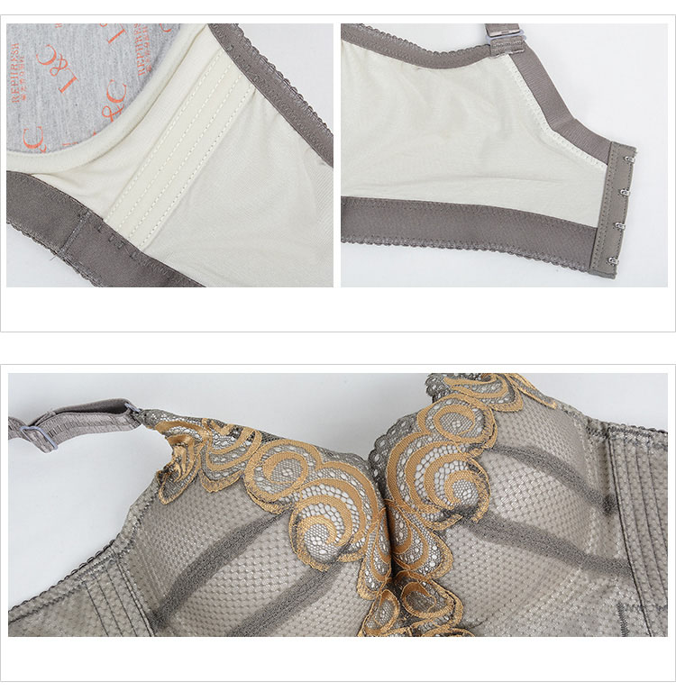 瑞法斯文胸中厚收副乳聚拢胸罩上托性感显大调整型内衣粉红色70b