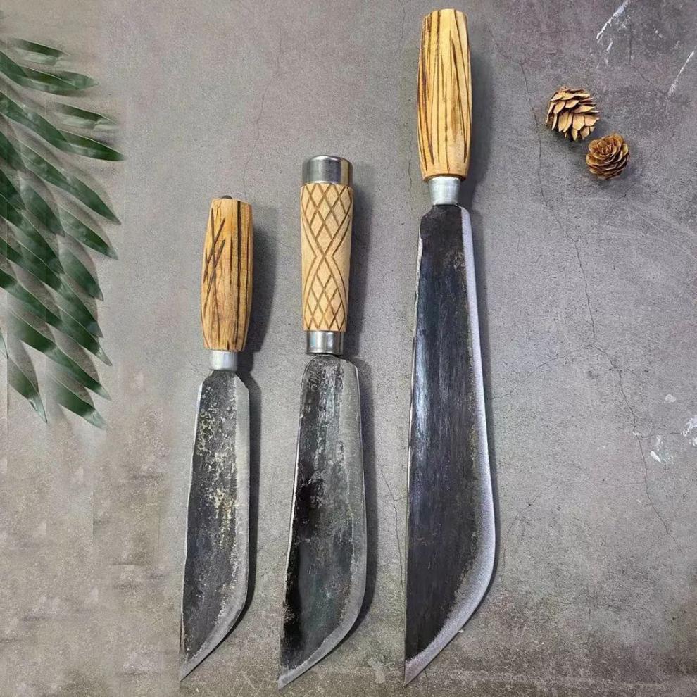 杀猪专用刀全套杀猪尖刀手工锻打鞍钢老式杀羊放血轨道钢专用屠宰厂