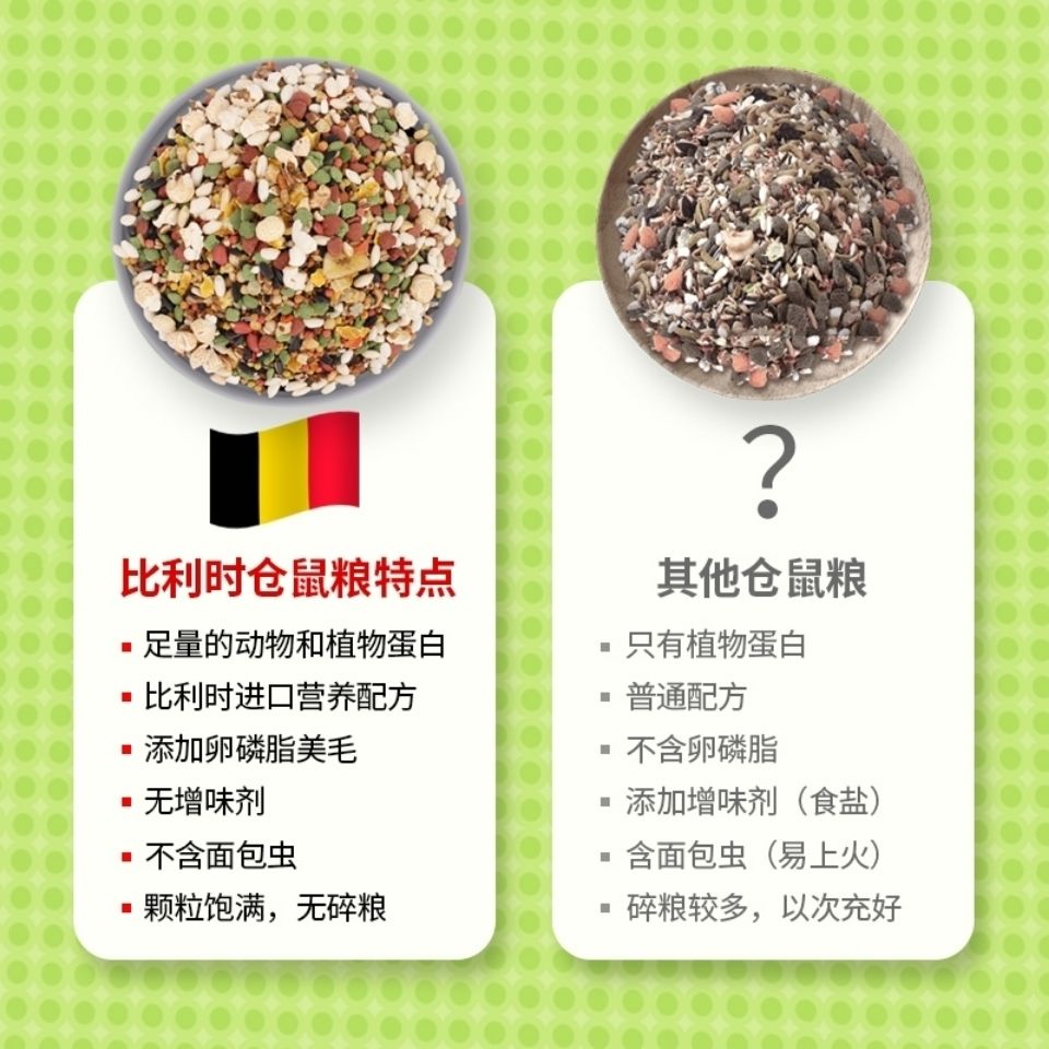 亚太版比利时仓鼠用品粮金丝熊主粮适合侏儒小宠等现货整包450克