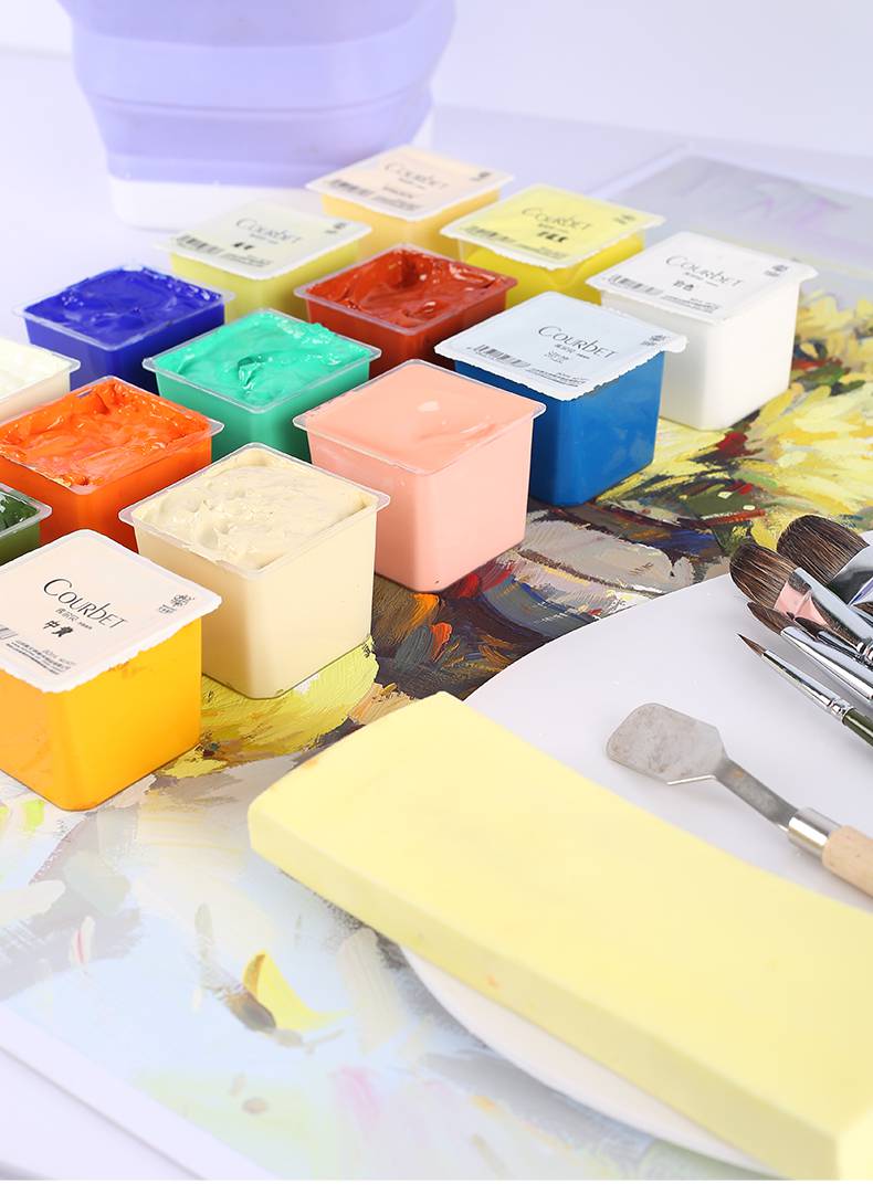 华幻文萃水粉颜料 文萃水粉颜料套装42色水粉颜料果冻装单粒套盒艺考