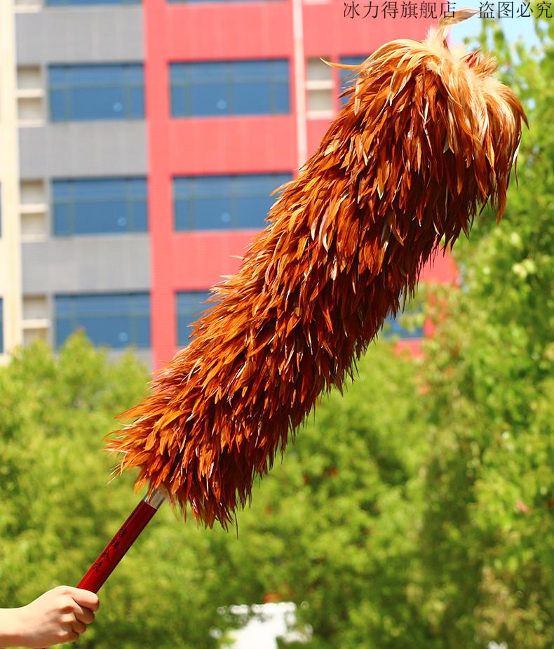 鸡毛扫手工真鸡毛掸子家用除尘禅子可伸缩车用老式打扫灰尘毯子鸿雁