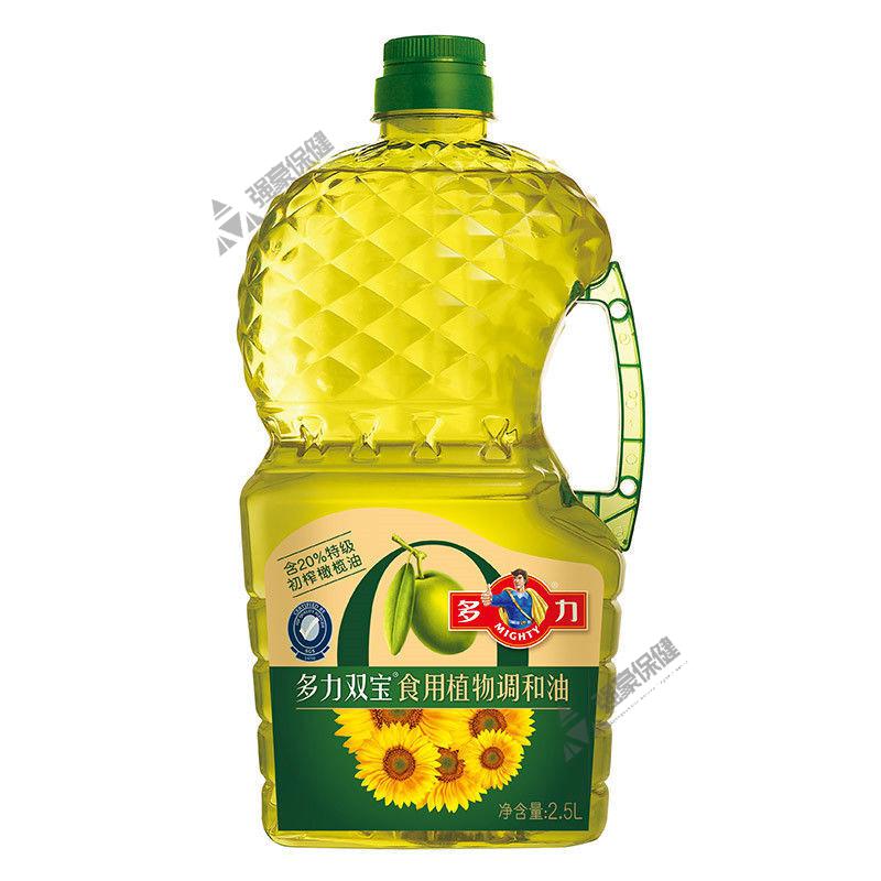 多力橄榄葵花油2.5l含20初榨植物油 多力橄榄葵花调和油2.