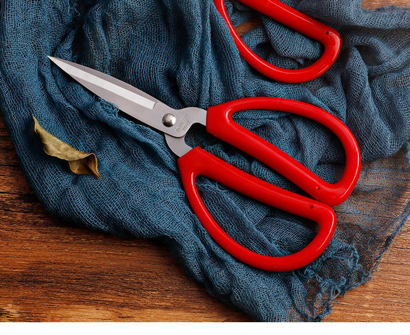 不锈钢家用剪刀锋利结婚剪纸剪线头办公剪裁缝剪文具剪手工剪红色大号