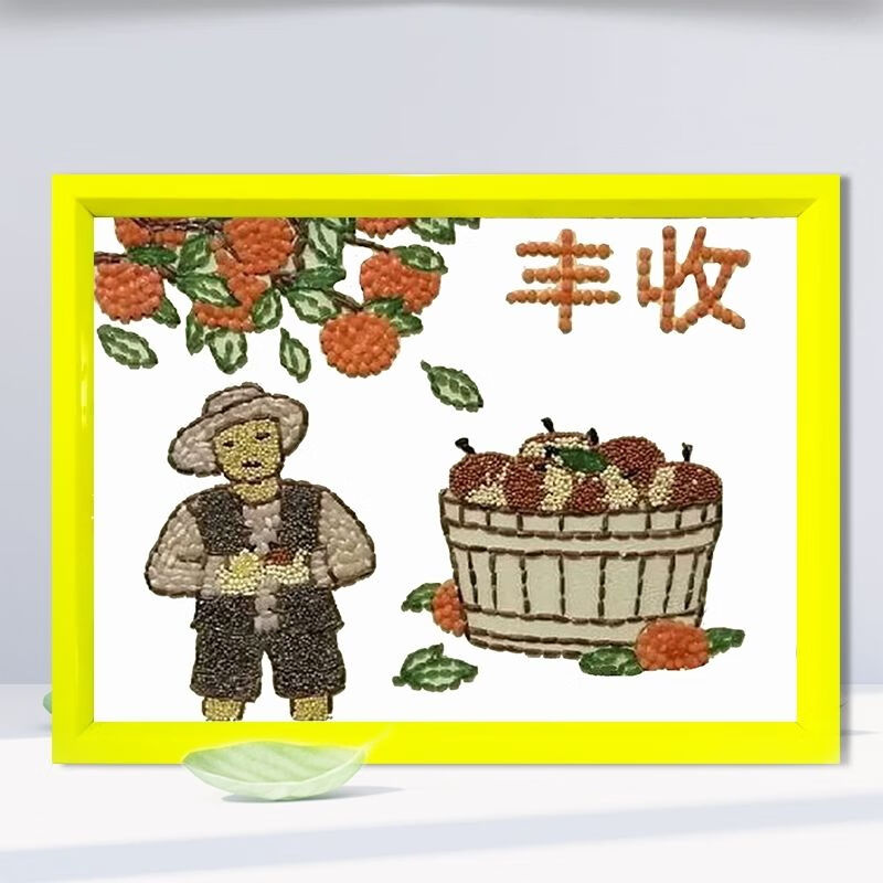 粮食粘贴画 一等奖图片