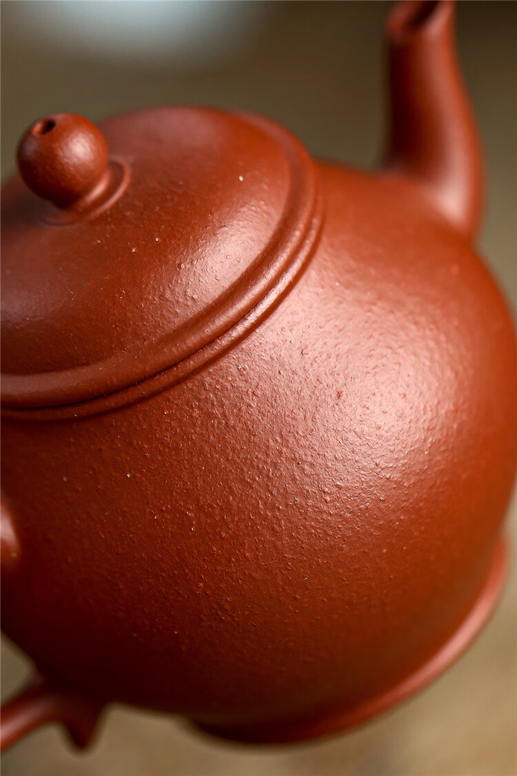 宜兴紫砂壶生砂老朱泥宫灯100ml潮汕功夫茶具小容量茶