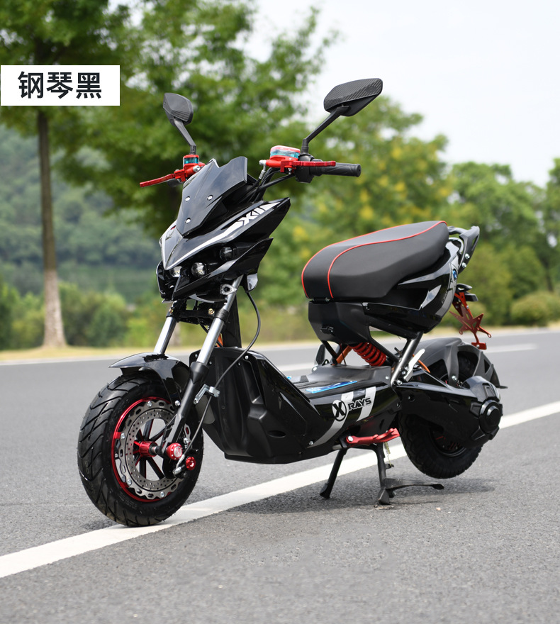 72v小战狼电动车成人踏板电摩电瓶车高速电动摩托车锂电长跑王加强版