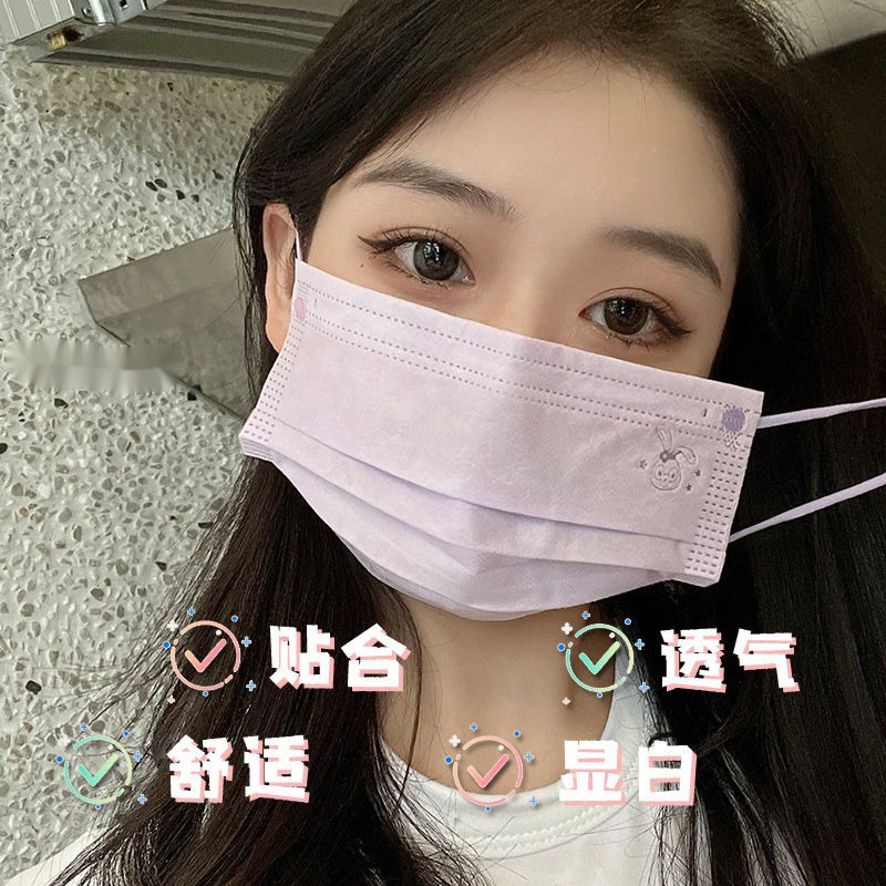 雪莉玫口罩女高颜值星黛露印花可爱玉桂狗学生钢印 #3雪莉玫钢印口罩