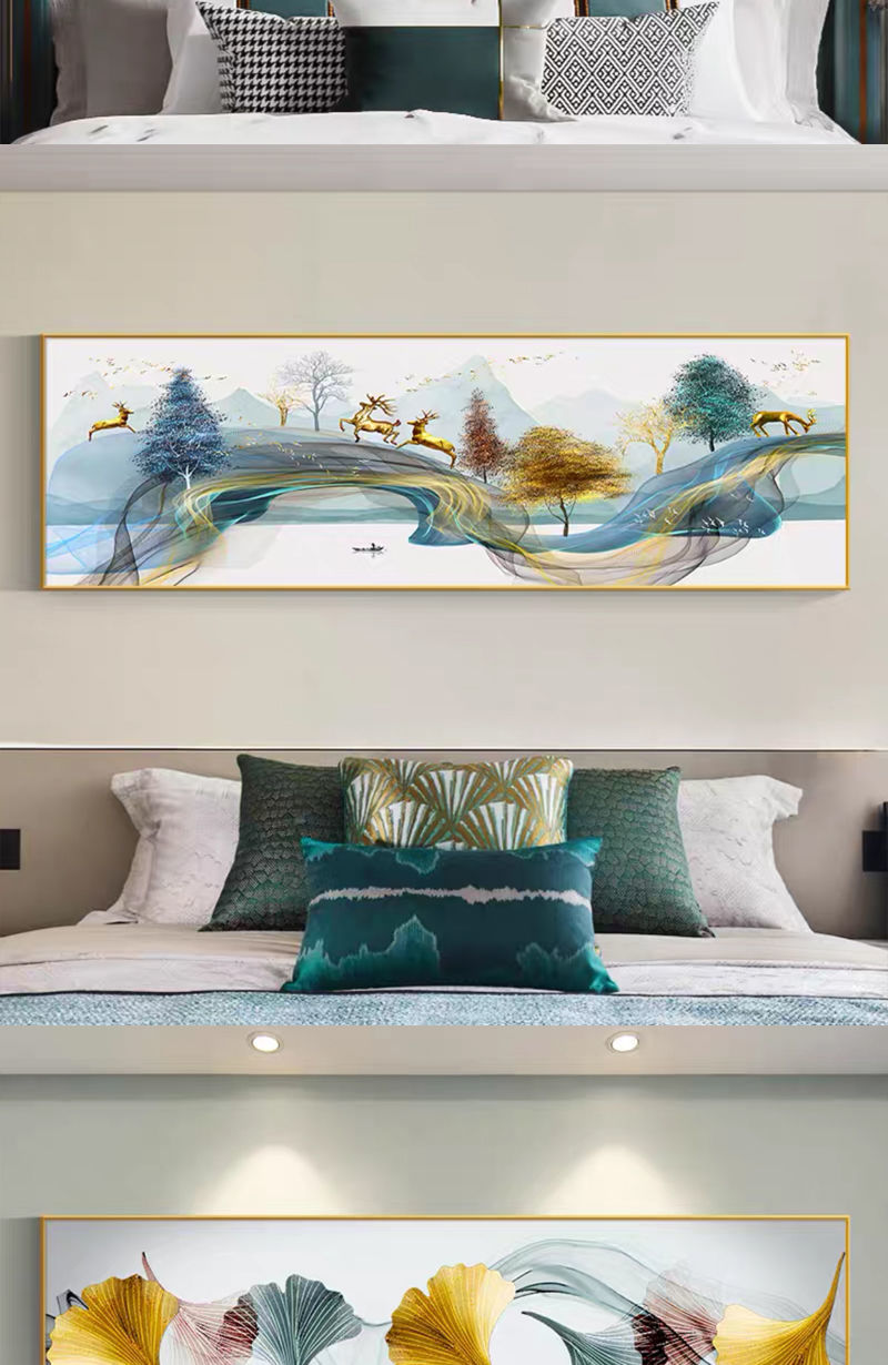 家里墙上挂画客厅餐厅挂画现代简约卧室床头装饰画客厅挂画房间背景墙