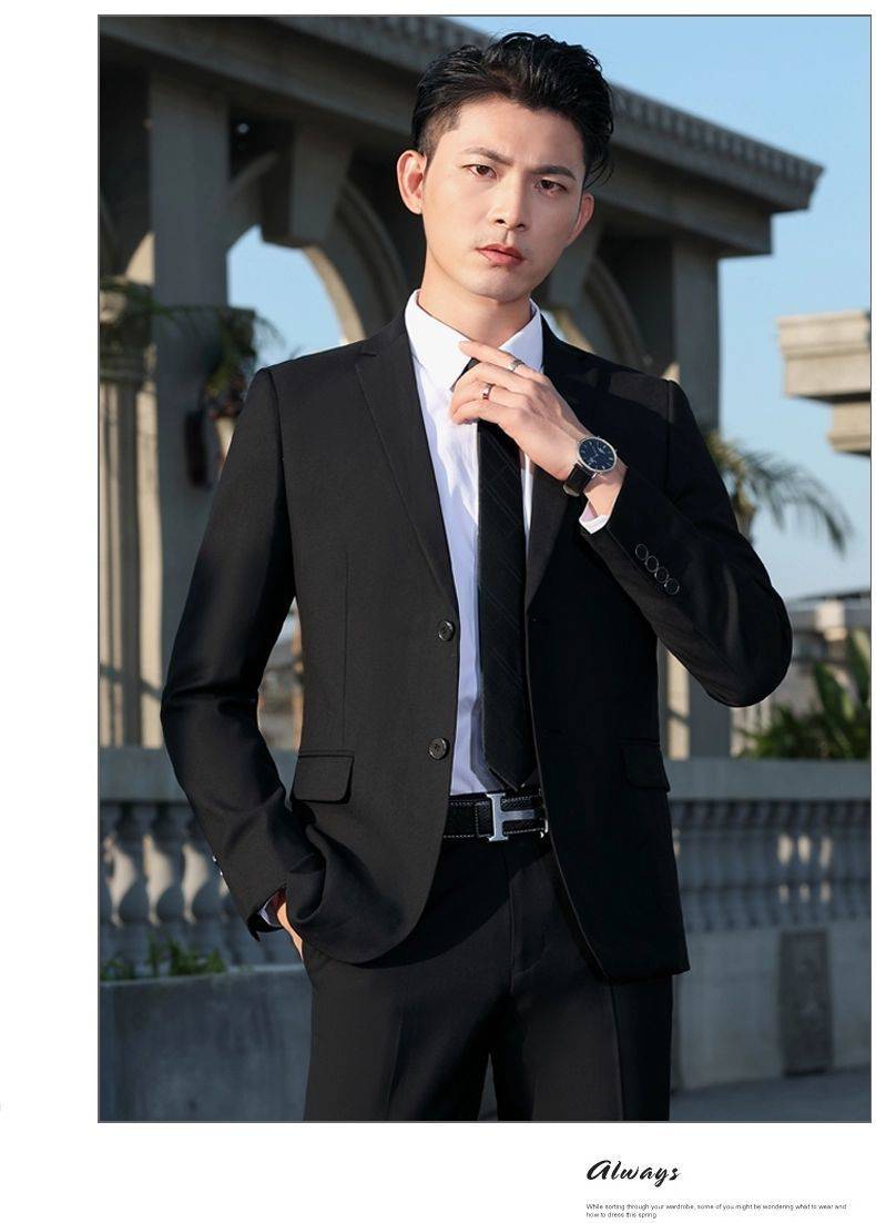 南极人2021西服套装韩版修身伴郎新郎结婚休闲小西装外套男式男士小