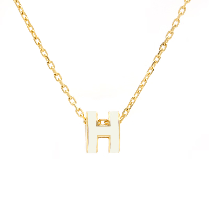 【买手代购】hermes爱马仕mini pop h项链迷你款女士项链h珐琅椭圆吊