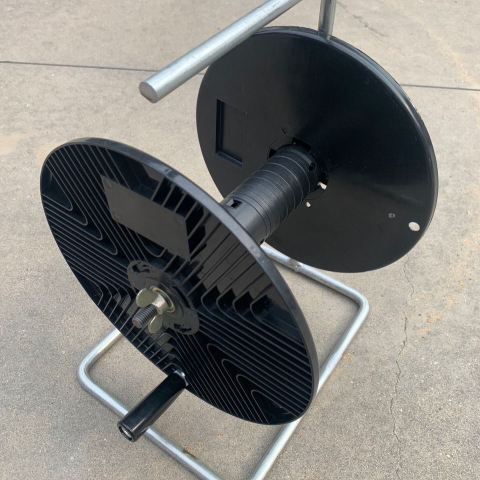 钢筋架手摇卷线轮收线神器易拆卸收线工具,粗线绳可收超过100 黑色