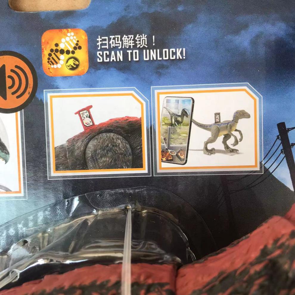 美泰侏罗纪同款美泰镰刀龙侏罗纪3统治电影同款声效利爪恐龙模型玩具