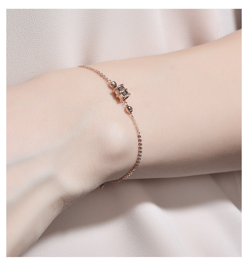 星眸珠宝18k金玫瑰金小蛮腰手链女彩金手镯时尚简约个性日式网红抖音