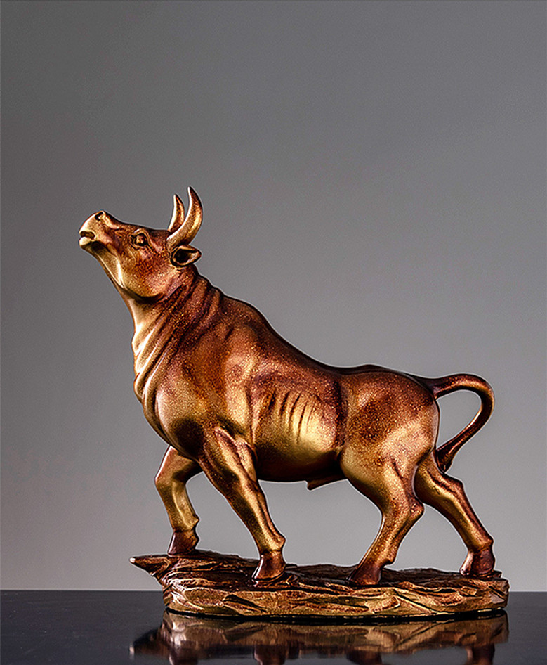 客厅摆件 大件 牛摆件大件牛气冲天客厅装饰品办公室金牛桌面创意牛年