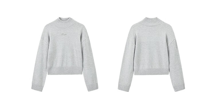 Taipingniao Women's Knit Sweater, Semi-Turtleneck Knitted Pullover, Soft Winter Sweater, Inner Layer D, Black, M 18