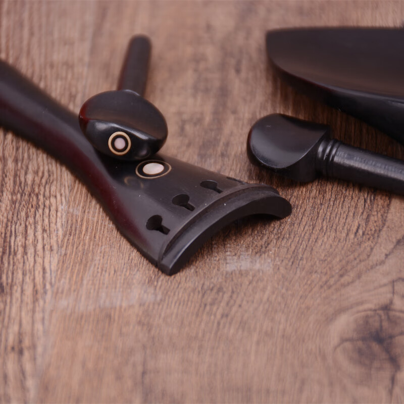 新型小提琴旋钮 小提琴纯乌木全套配件弦轴弦钮拉弦板腮托螺丝尾绳