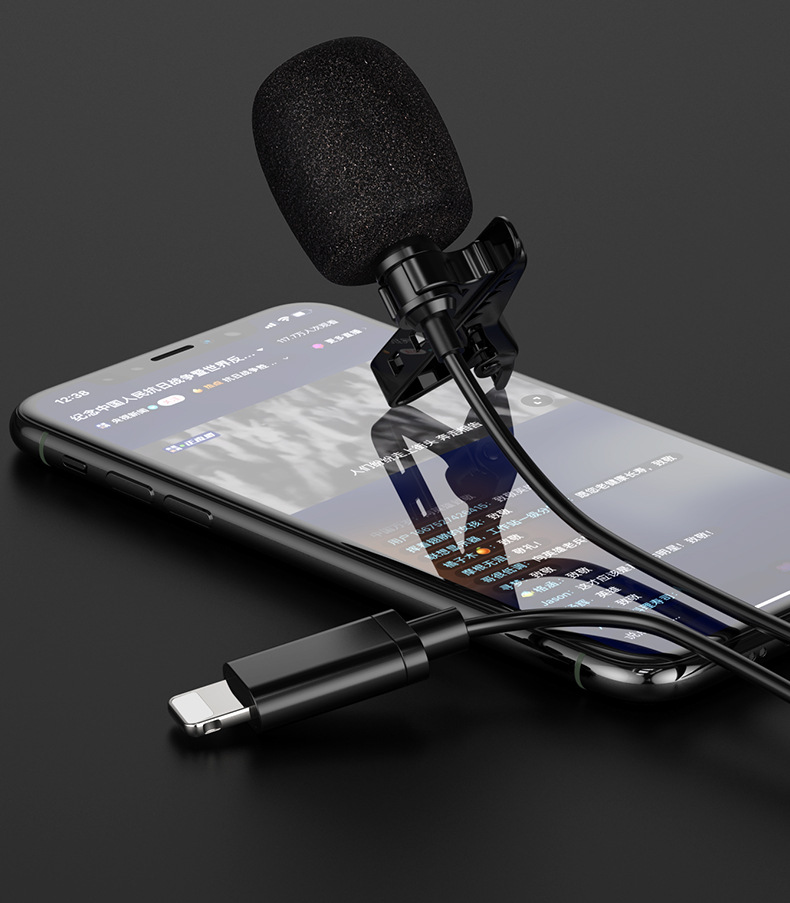 新款领夹麦克风耳机智能降噪网红直播话筒k歌金属话筒支持35插针适用