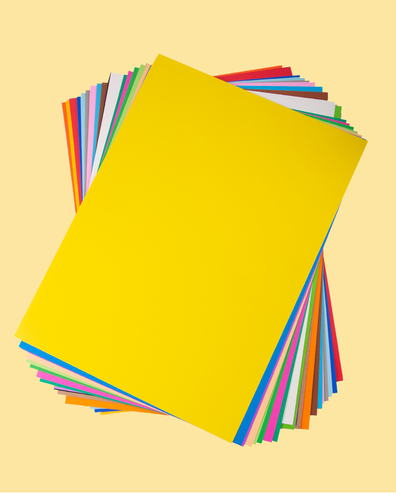 4开彩色卡纸diy手工纸剪纸手绘贺卡双面彩卡200克厚硬彩色厚手工深