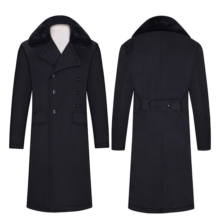 《军大衣冬季羊皮军棉大衣真羊皮毛一体大衣男加厚长款保暖防寒棉大衣