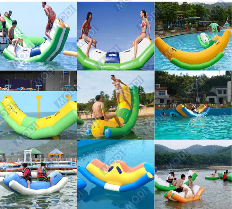 现货速发充气水上乐园玩具海上沙发大飞鱼香蕉船跷跷板蹦床摩托艇飞人
