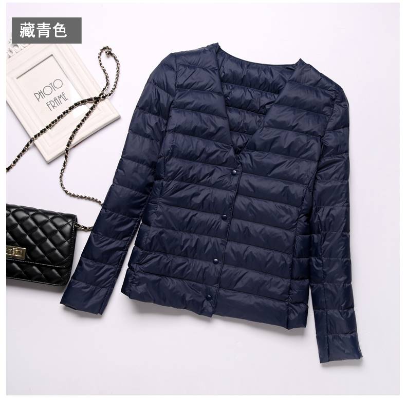 羽绒服内胆女新款反季圆领保暖短款大号码无领冬女装秋冬季轻薄款内搭