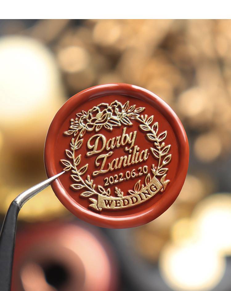 火漆印章全套来图定制婚礼生日logo定做结婚请柬信封封口蜡火漆印章