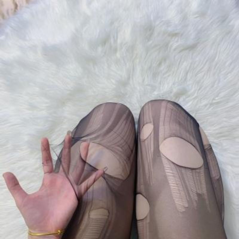 甄虹可撕丝袜可手撕情趣黑丝性感火辣制服破洞丝袜女夏季精装黑色1