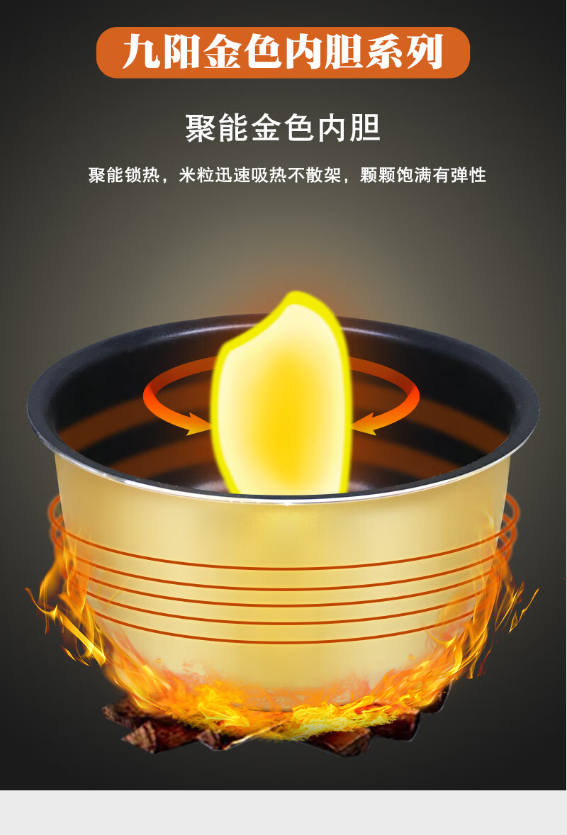 九阳原釜电饭煲内胆2l3l4l5l6升土灶铁釜原釜铜匠内锅配件s新款九阳