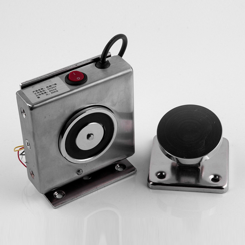 万达款专用常开电磁消防电磁防火门释放器消防联动反馈玻璃门门吸无框