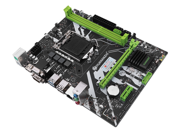 华南b75h81h61plus电脑台式机至强cpu主板套装全新1155针粉红色