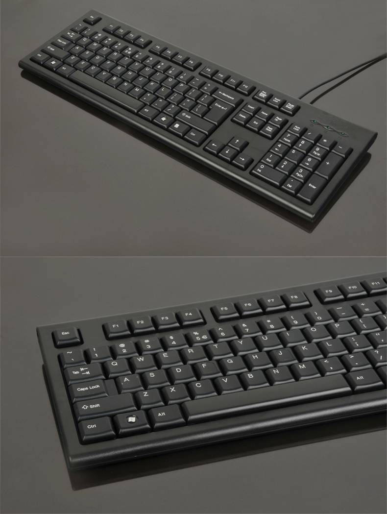 双飞燕薄膜键盘 有线电脑键盘kb-8台式笔记本usb外接薄膜办公防水奥蒂