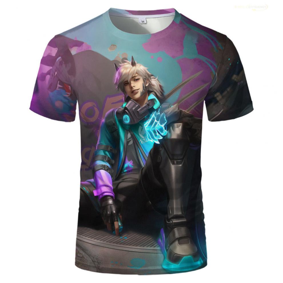 2022王者荣耀t恤耀衣服3d印花短袖同款马超衣服神威中学生青少年n tbb