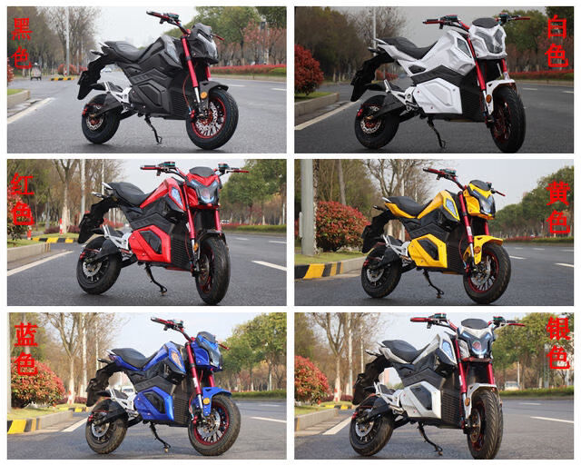 小猴子z6电摩电动车m5中置高速大功率改装酷车72v电动摩托车96v 1500