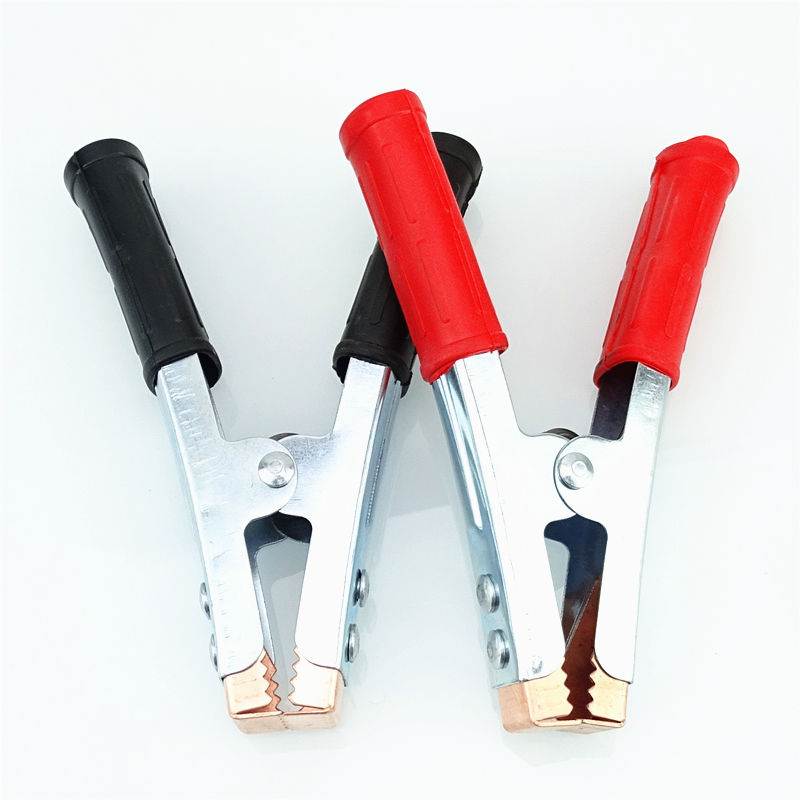 仓梵汽车蓄电池夹子搭火线连接线鳄鱼夹子大号加厚电瓶夹子搭火线4号