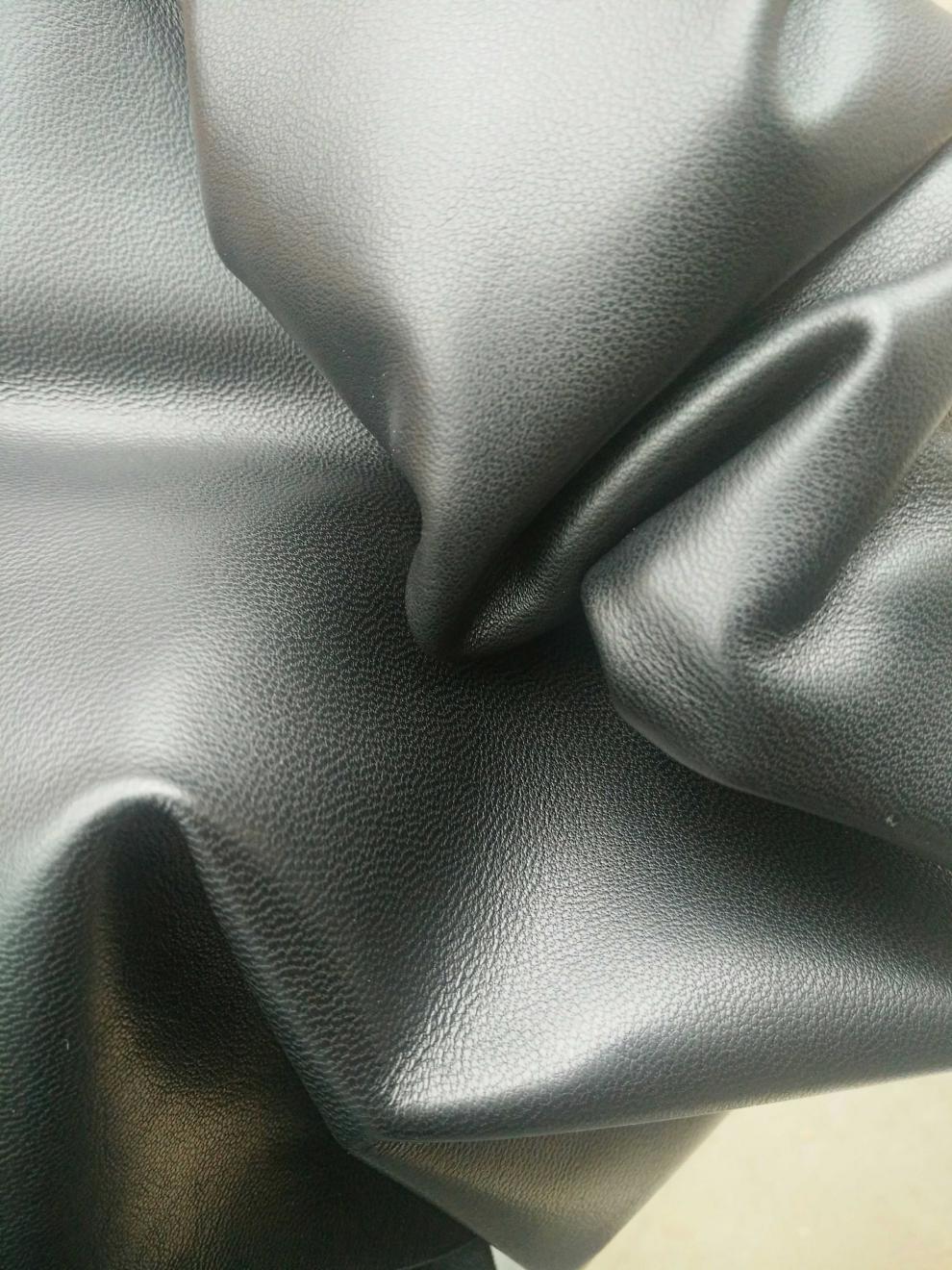 【轻奢高端】真皮绵羊皮皮料黑色无涂头层a级皮手工diy制衣服装面料的