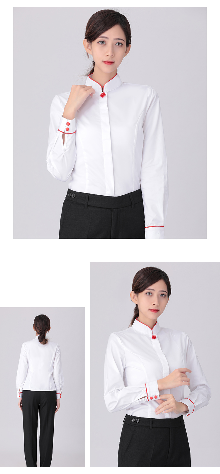 桑曦可开票中信银行工作服行服女袖口撞色制服衬衫西服工装套装半袖