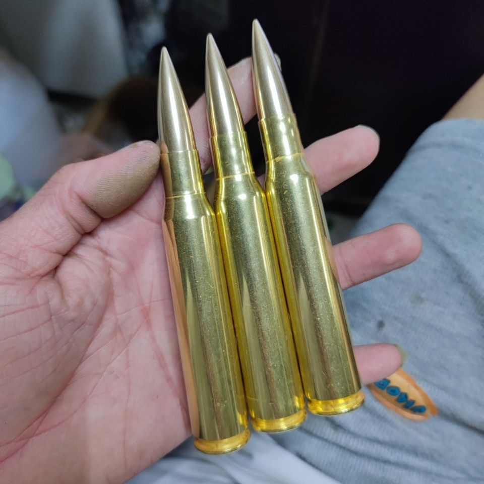 7高射弹 弹壳工艺品纯铜摆件项链 战狼二项链影视道具 单枚12.