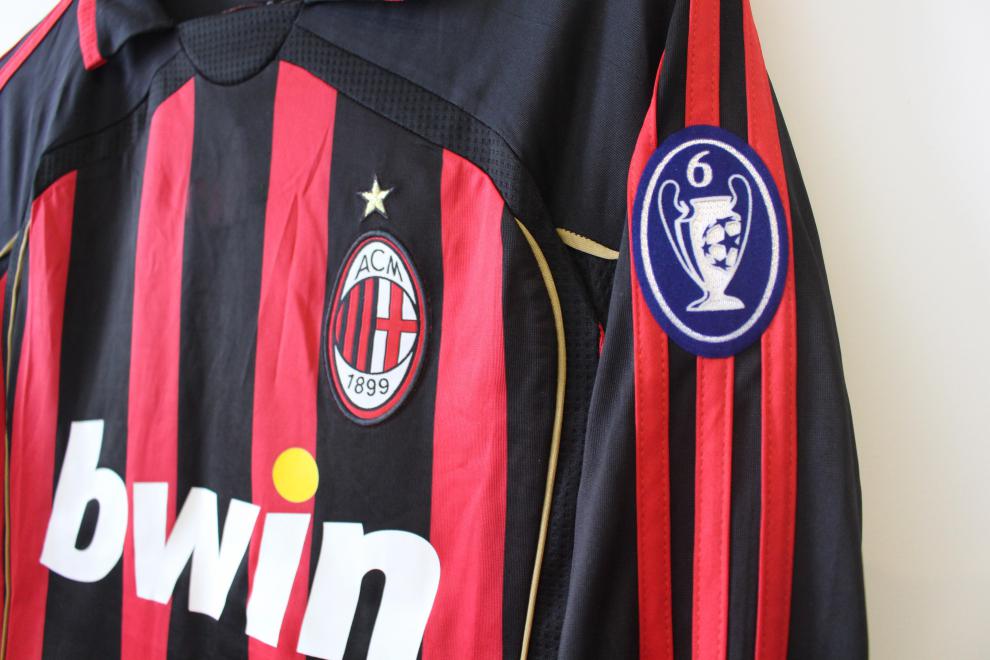 米兰0607主场球衣卡卡马尔蒂尼皮尔洛因扎吉复古足球队服套装短袖上衣