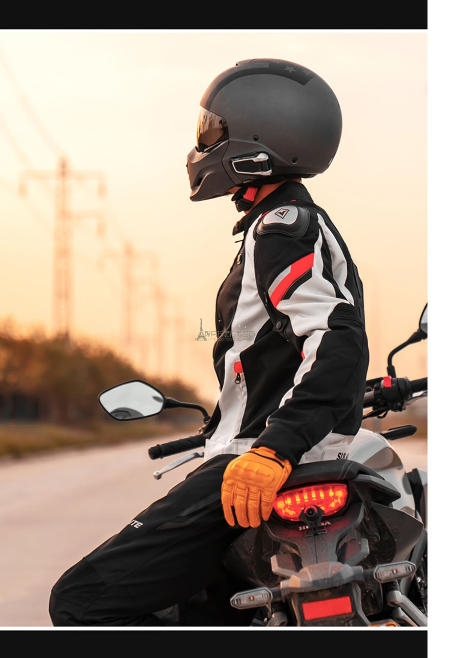 闪电蝎子骑行服同款男摩托车拉力服套装四季防摔骑士装备女机车服季