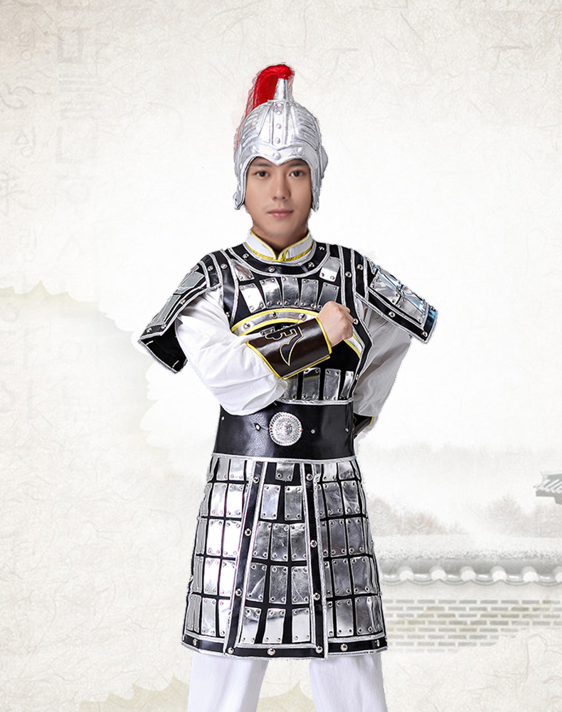 盔甲古装将军成人古代铠甲男士兵小兵武将戏服岳飞戚继光演出服装披风