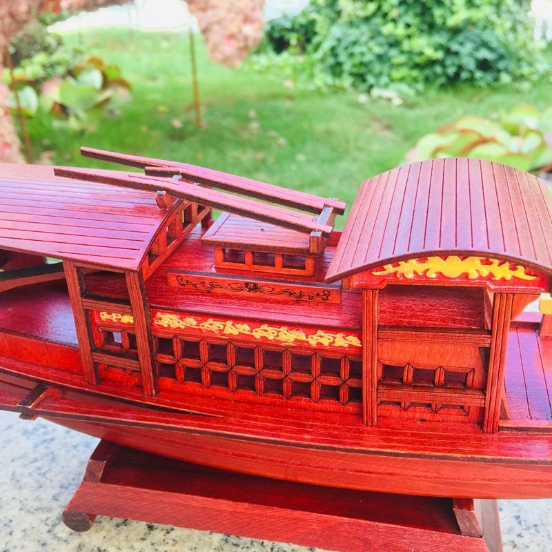 嘉兴南湖红船模型 南湖红船模型中式摆件中国风嘉兴红船模型船装饰品