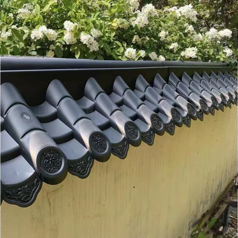 琉璃瓦屋顶屋脊一体瓦围墙装饰瓦树脂瓦塑料瓦装饰瓦屋顶瓦驰爵 深