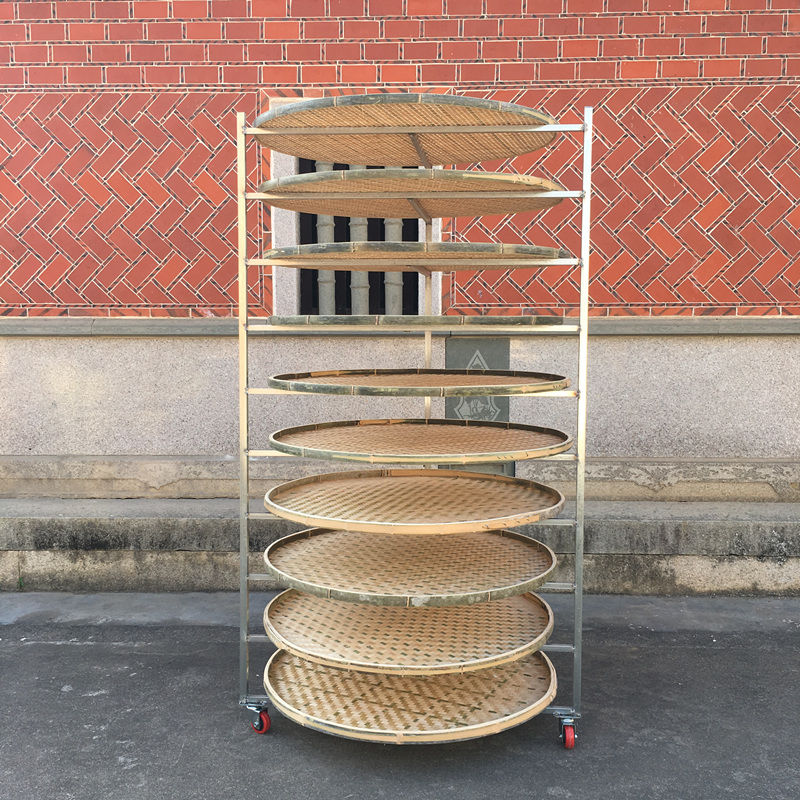 抖音同款感恩节礼物茶叶晾青架晾晒架制茶用具簸箕铁架晒药材铁质竹筛