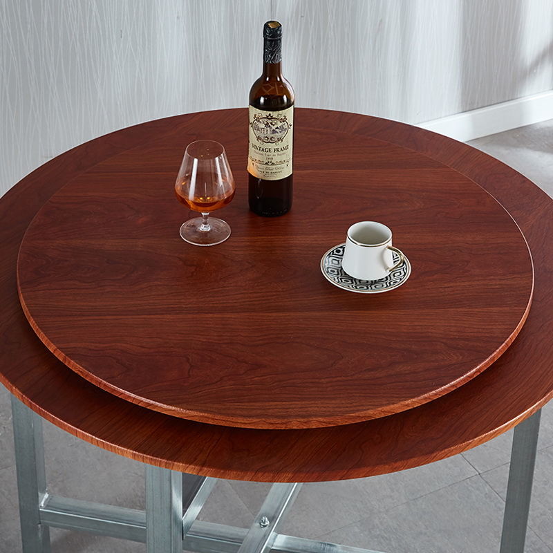 实木餐桌转盘家用旋转圆盘理石底座大圆桌钢化手动圆桌木圆形转盘特深