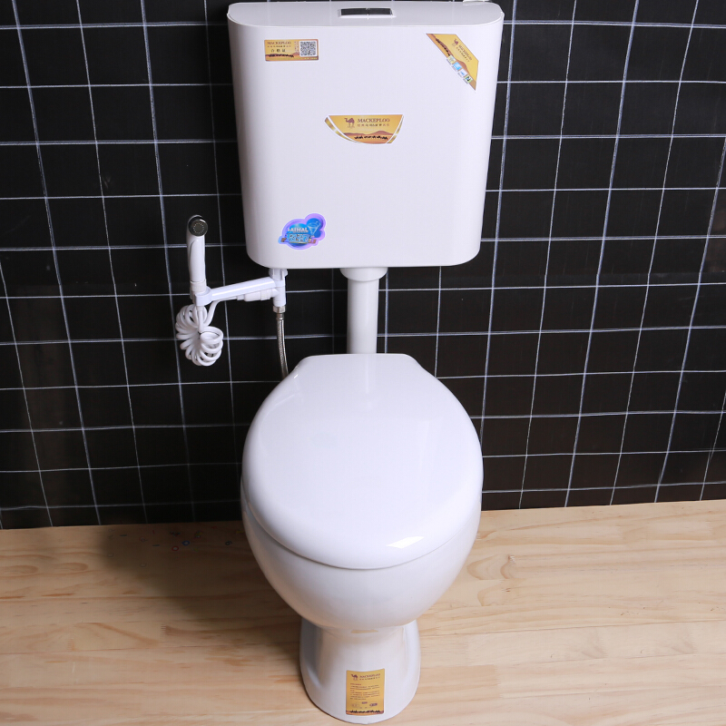 小户型老式分体落地式马桶家用直冲臭带存水弯坐便无水箱座便器分体